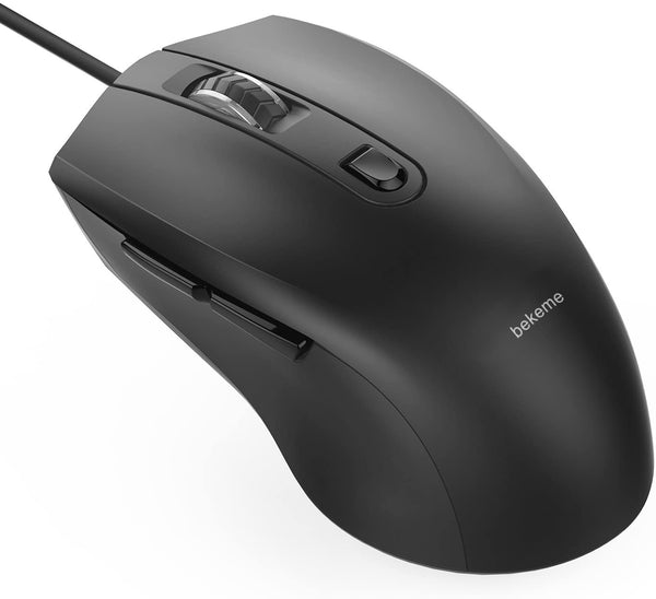 bekeme 6-Button USB Wired Mouse Optical Computer Wired Mice 1000/1600 DPI, Office Business Mouse for Laptop Notebook, Fit for Windows7/8/10/XP/98